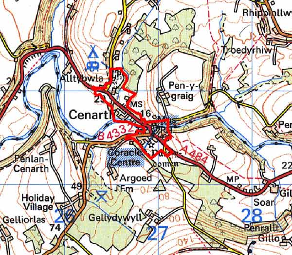 CENARTH MAP