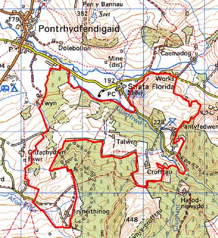 PANTYFEDWEN AND CROFFTAU MAP