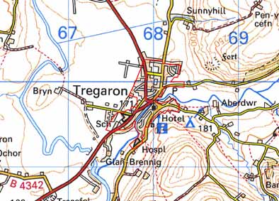 TREGARON MAP