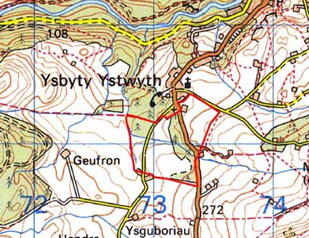 YSBYTY YSTWYTH FIELD SYSTEM MAP