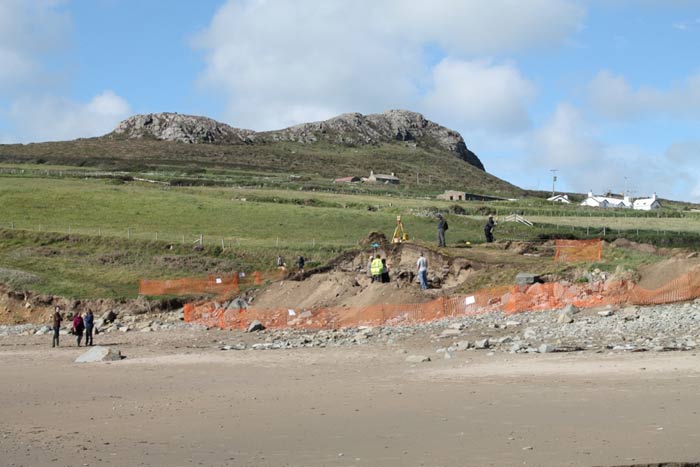 View of the site from the beach